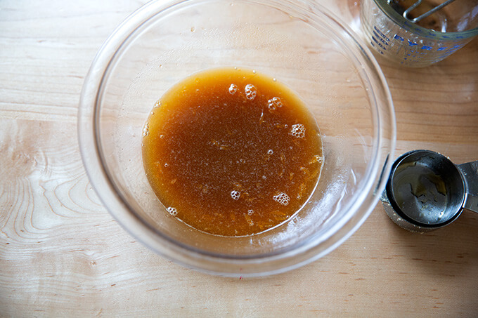 Brown sugar-maple glaze.